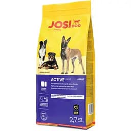 Сухой высокоэнергетический корм для взрослых активных собак JosiDog Active (25/17) с домашней птицей 2.7 кг