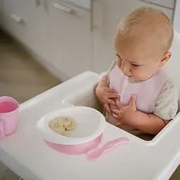 Мисочка BabyOno з присоскою та ложечкою рожева (1077/02) - мініатюра 6