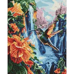 Алмазная мозаика Тропическая птичка AMO8100, 40х50 см