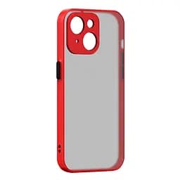 Чехол панель-накладка для Apple iPhone 14, Frosted Matte, красный, противоударный чехол с защитой всего корпуса, термополиуретан TPU + поликарбонат PC, ArmorStandart (ARM64477)