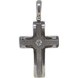 Серебряный крестик Qvaliz с фианитом. 903SU51