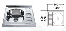 Кухонна мийка Mira MR 6060 Satin Left - мініатюра 3