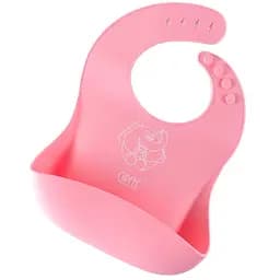 Нагрудник дитячий Gipfel силіконовий 27х21 см рожевий (0343)