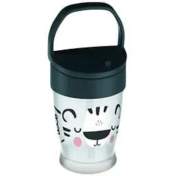 Кружка-непроливайка Lovi Salt & Pepper з силіконовою трубочкою 250 мл чорна з сріблястим (35/356)