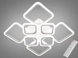 Люстра стельова LED Diasha HA8060/4+4WH з ІЧ пультом, 105W, сучасний стиль для вітальні, спальні, кухні, офісу