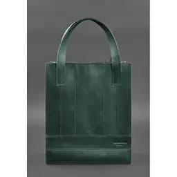 Шкіряна жіноча сумка шоппер Бетсі зелена