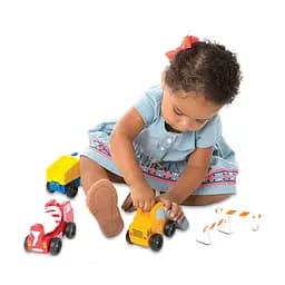 Дерев'яний ігровий набір Melissa&Doug Будівельні машинки (MD656) - мініатюра 6