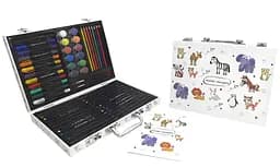 Набір для дитячої творчості та малювання Inspire Children в алюмінієвій валізці 48 предметів