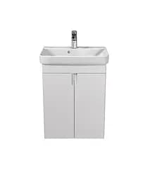 Тумба Мойдодир Simple White 55-U з умивальником River 55 Білий універсальна Білий - мініатюра 5