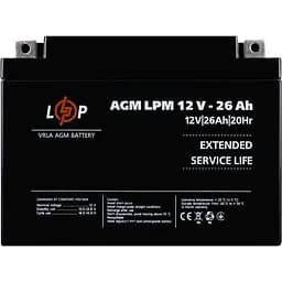Аккумулятор LogicPower AGM 12V (12V/26Ah/312Wh) (4134) [109894]