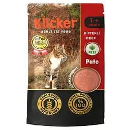 Влажный корм Hermos Klicker Паштет для котов с говядиной 85 г