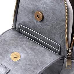 Модна сумка через плече в модному кольорі з екошкіри Vintage 22792 сіра - мініатюра 7