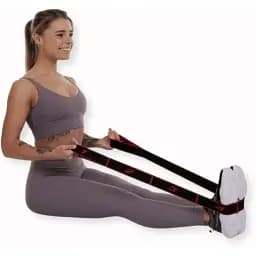 Резинка для фітнесу з петлями Gymtek Queenfit 86,5 х 4см чорно-червона - мініатюра 8