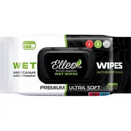 Влажные салфетки Elleo универсальные с антибактериальным эффектом 120 шт.