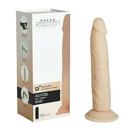 Фалоімітатор Naked Addiction — 9 Silicone Dual Density Bendable Dildo Vanill ADDICTION SO8906 94970
