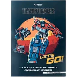 Картон цветной Kite Transformers двухсторонний А4 10 листов (TF24-255)