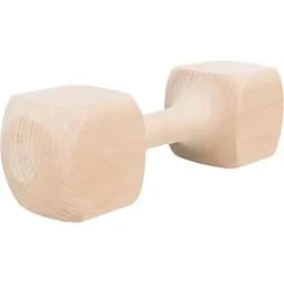 Игрушка Trixie для собак Гантель деревянный граненый 25 см около 650 г