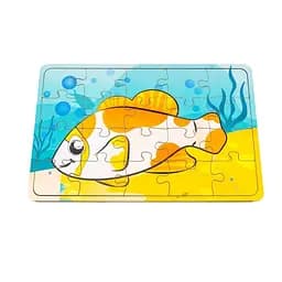 Детский деревянный пазл Золотая рыбка Арт-10026, 20 элементов