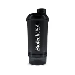 Шейкер Wave Compact 500мл (+ 150мл) Black BioTech fit0025882