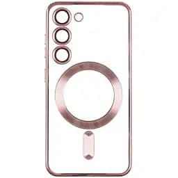 Чехол EndorPhone Metallic Full Camera Magsafe Samsung Galaxy S22 Ultra Rose Gold