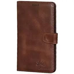 Чохол шкіряний універсальний 4.7 dark brown камера в центрі