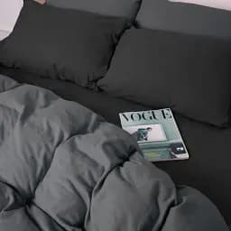 Комплект постільної білизни MirSon Black-Marengo 143x210 см чорно-сірий (2200009657054) - мініатюра 4