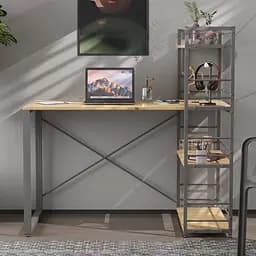 Письмовий стіл Ferrum-decor Серії Конект з етажеркою 75x120x60 сірий ДСП Дуб Артізан 16мм (FRD-104232)