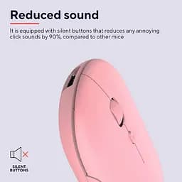 Комп'ютерна миша Trust Puck Rechargeable Ultra-Thin BT/WL Silent рожевий teh0014006 - мініатюра 7