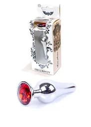 Анальная пробка Jawellery Silver BUTT PLUG Red Boss Series 64-00073 101644