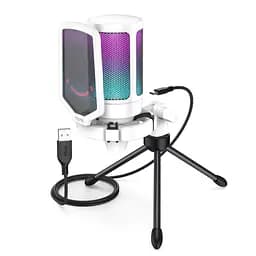 Мікрофон конденсаторний Fifine A6V-W Ampli Game RGB USB White