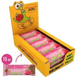 Набор фруктово-ягодно-ореховых батончиков Bob Snail Яблоко-Малина-Кешью-Криспи Киноа 35 г x 15 шт.