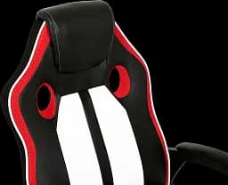 Геймерське крісло GT Racer чорне з білим та червоним (X-2301 Black/White/Red) - мініатюра 5