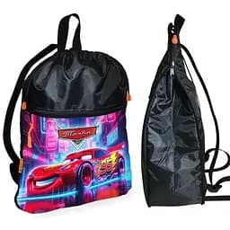 Рюкзак-мешок для обуви,спортивной формы Тачки Молния Маквин детская сумка для сменки с расширителем (01446)