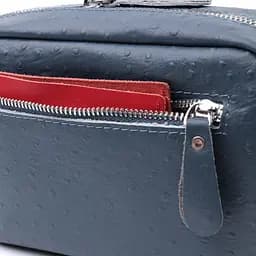 Цікава сумка для жінок із фактурної натуральної шкіри Vintage 22661 синя - мініатюра 8