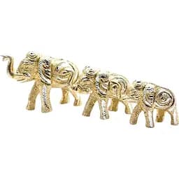 Слони різьблені алюміній 3 шт. 11,5х7,5 см, 8х6 см, 8х5,5 см