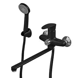 Змішувач для ванни Plamix Cezar-006 Euro SET Matte black PM0690 Чорний матовий