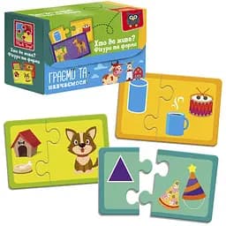 Пазлы Найди пару. Кто где живет? На что похоже? Vladi Toys VT5003-03 Укр