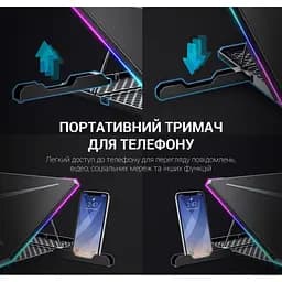 Охолоджувальна підставка для ноутбука до 17,3 дюйма GamePro GPCP-940 6xfans - мініатюра 8