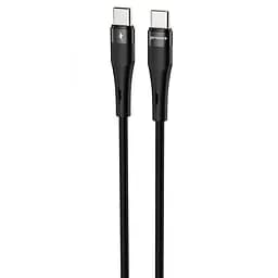 Кабель Proove Light Silicone Plus Type-C to Type-C 60W (1m) black