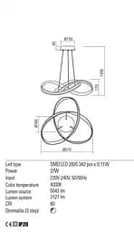 Підвісний світильник Redo NUCLEO SU LED 40W D570 4000K SAND WHITE (4.1.2) 01-1876 - мініатюра 3