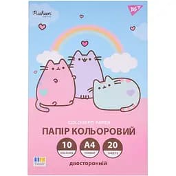 Бумага цветная двусторонняя Yes Pusheen 20 листов А4 скоба (955466)