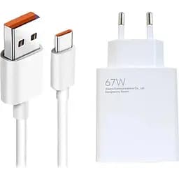 Зарядное устройство Xiaomi Wall Charger 67W White + USB-C (BHR6035EU)