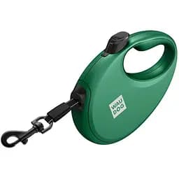 Повідець-рулетка для собак Waudog R-leash з контейнером для пакетів, світловідбивна стрічка, L, до 40 кг, 5 м, зелений - мініатюра 5