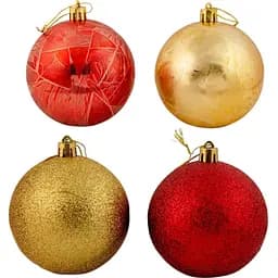 Набір кульок Jumi червоних та золотих 6 шт. (5900410386433)