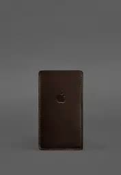 Кожаный чехол для iPhone 11 Темно-коричневый Краст