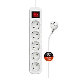 Сетевой фильтр ColorWay 5 розеток 5 м White (CW-PSEA55W)