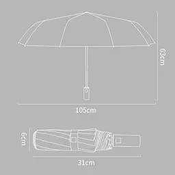 Парасоля складна автоматична з ліхтариком Xiaomi Zuodu Black (ZD002-LED) - мініатюра 8