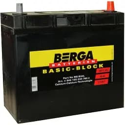Автомобільний акумулятор Berga Basic-Block 45А Тонка клема (+/-) Asia ТК (330EN)