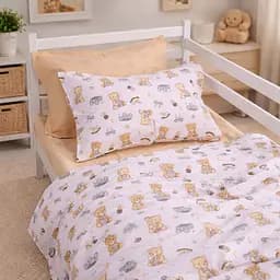 Комплект постельного белья MirSon бязь Kids Time Little Teddy gray 2x143x210 см (2200012568422)