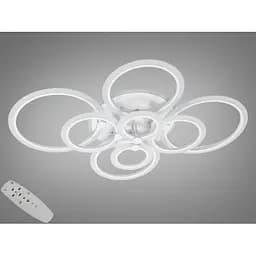 Люстра LED з пультом у зал Linisoln 1888-8 WH LED-3 метал, акрил, білий, 8 ламп
